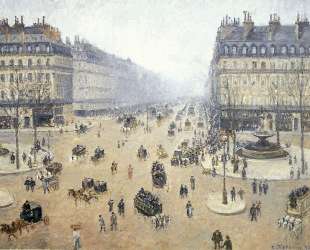 Avenue de lOpera, Place du Theatre Francais. Misty   