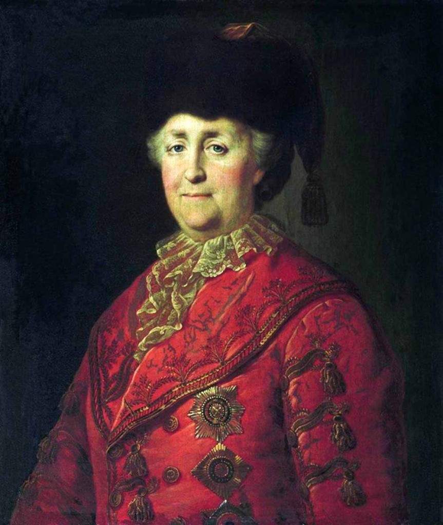Портрет Екатерины II в дорожном костюме