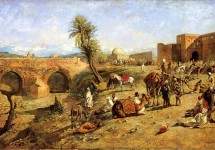 Arrival of a Caravan Outside The City of Morocco 1882