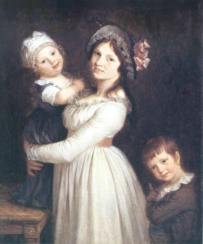 Family portrait of Madame Anthony and her children 1785