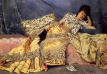 Lady On A Pink Divan 1877