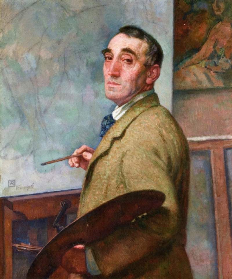 Self Portrait with Palette 1916