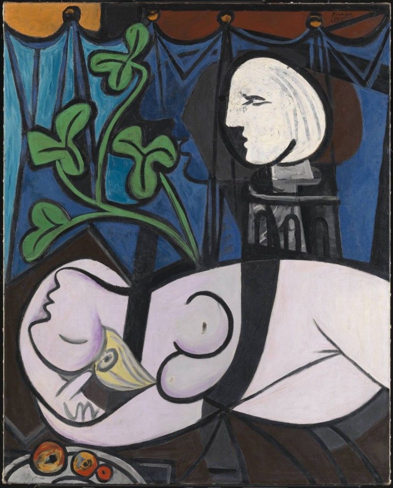 “Обнаженная, зеленые листья и бюст” Пабло Пикассо