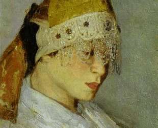 A Girl with Kokoshnik (Woman’s Headdress in Old Russia) — Михаил Нестеров