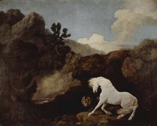 A Horse Frightened by a Lion — Джордж Стаббс