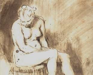 A Seated Female Nude — Рембрандт