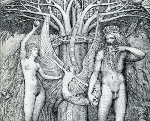Adam and Eve under the tree of knowledge — Эрнст Фукс