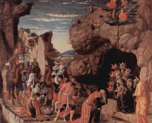 Adoration of the Magi, central panel from the Altarpiece — Андреа Мантенья