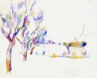 Almond Trees in Provence — Поль Сезанн