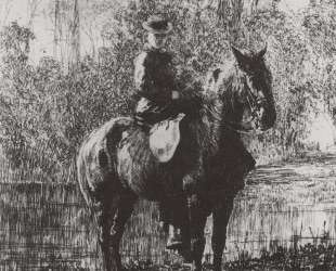 Амазонка на коне (Е. Д.Поленова) — Василий Поленов