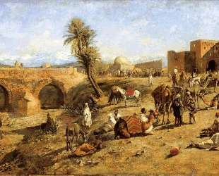 Arrival of a Caravan Outside The City of Morocco — Эдвин Лорд Уикс