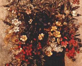 Осенние ягодыи цветы в коричневом горшке — Джон Констебл