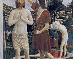 Крещение Христа (деталь) — Пьеро делла Франческа