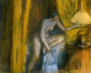 Пора спать (Женщина гасит лампу) — Эдгар Дега