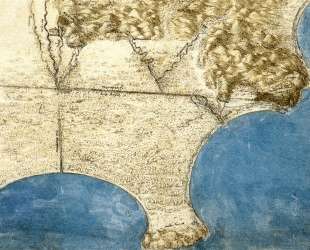 Bird’s eye view of sea coast — Леонардо да Винчи
