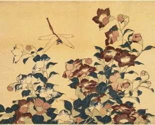 Bluebells and Dragonflies — Кацусика Хокусай