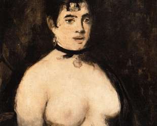 Brunette with bare breasts — Эдуард Мане