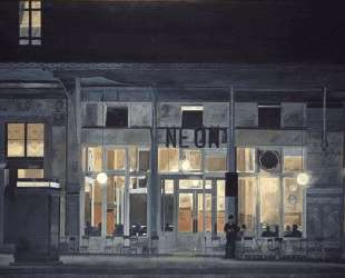 Cafe »Neon» at night — Янис Царухис