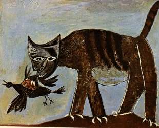 Cat catching a bird — Пабло Пикассо