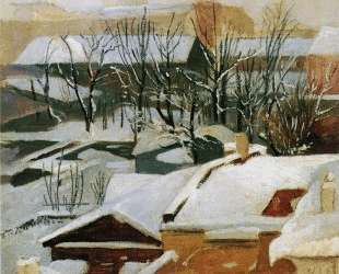 Городские крыши зимой — Иван Шишкин