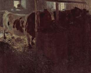 Cows in the barn — Густав Климт