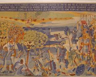 Decimus Iunius Brutus near river Lima, tapestry — Хосе де Альмада Негрейрос