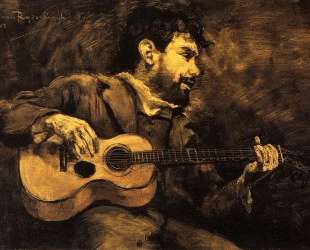 Dario de Regoyos Playing the Guitar — Тео ван Рейссельберге