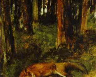 Мёртвая лиса в подлеске — Эдгар Дега