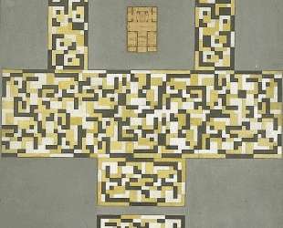 Design for a tile floor, and entrance hall — Тео ван Дусбург