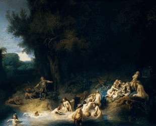 Diana Bathing, with the Stories of Actaeon and Callisto — Рембрандт
