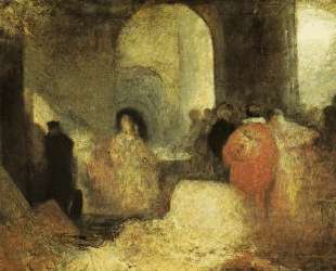 Dinner in a Great Room with Figures — in Costume — Уильям Тёрнер