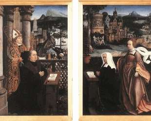 Donor with St. Nicholas and his Wife with St. Godelina — Ян Провост