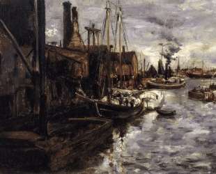 End of the Pier, New York Harbor — Джон Генри Твахтман (Tуоктмен)