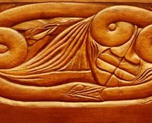 Existence, wooden bed panel — Жорж Лякомб