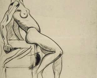 Female nude on a chair — Тео ван Дусбург