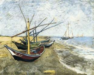 Fishing boats on the Beach at Les Saintes-Maries-de-la-Mer — Винсент Ван Гог