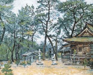 Ворота храма в Японии — Давид Бурлюк