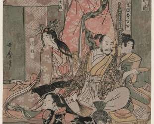 Hideyoshi and his wives — Китагава Утамаро