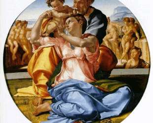 Holy Family with St. John the Baptist — Микеланджело