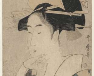 Large Head and Bust Portrait of Beauty — Китагава Утамаро