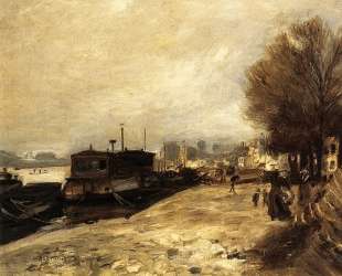 Laundry Boat by the Banks of the Seine, near Paris — Пьер Огюст Ренуар
