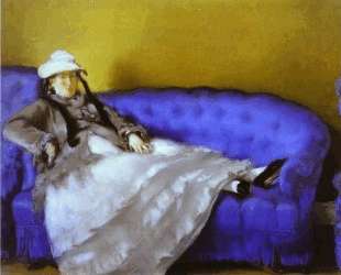 Madame Manet on a Blue Sofa — Эдуард Мане