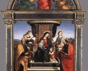 Madonna and Child Enthroned with Saints — Рафаэль Санти