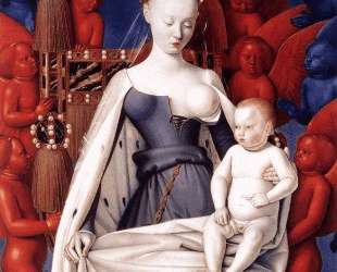 Madonna and Child. Left Panel of Diptych de Melun — Жан Фуке