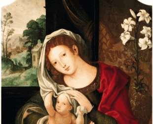 Madonna and Child playing with the veil — Мабюз
