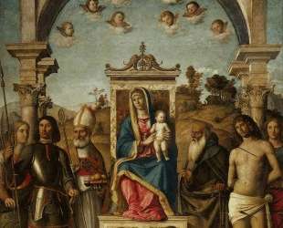 Madonna and Child with saints — Чима да Конельяно