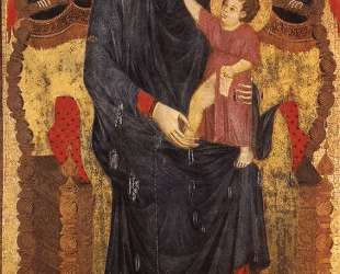 Мадонна на троне с младенцем и двумя ангелами — Чимабуэ