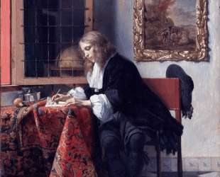 Man Writing a Letter — Габриель Метсю