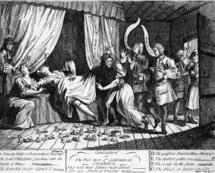 Mary Toft, apparently giving birth to rabbits — Уильям Хогарт