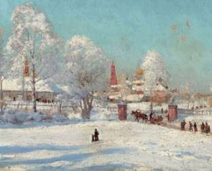 Monastery in the snow — Константин Юон